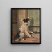 Wachten - Henriette Ronner-Knip — ingelijst kunstwerk aan de muur