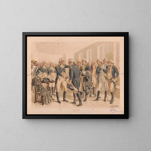 L Washington's afscheid aan de officieren - Henry Alexander Ogden — ingelijst kunstwerk aan de muur