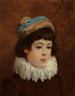Portret van een jonge vrouw - Henry Bacon — weergave van het kunstwerk