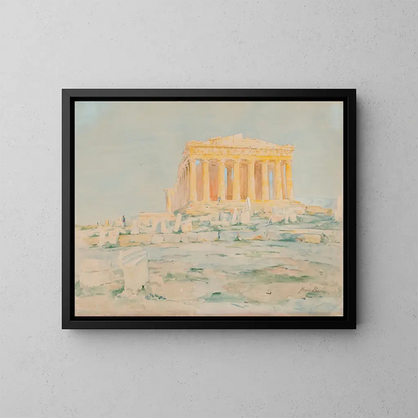 gevel westkant van het Parthenon - Henry Bacon — ingelijst kunstwerk aan de muur
