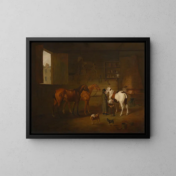 La forge - Henry Bernard Chalon — ingelijst kunstwerk aan de muur
