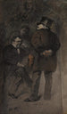 Une conversation - Henry Bonaventure Monnier — weergave van het kunstwerk