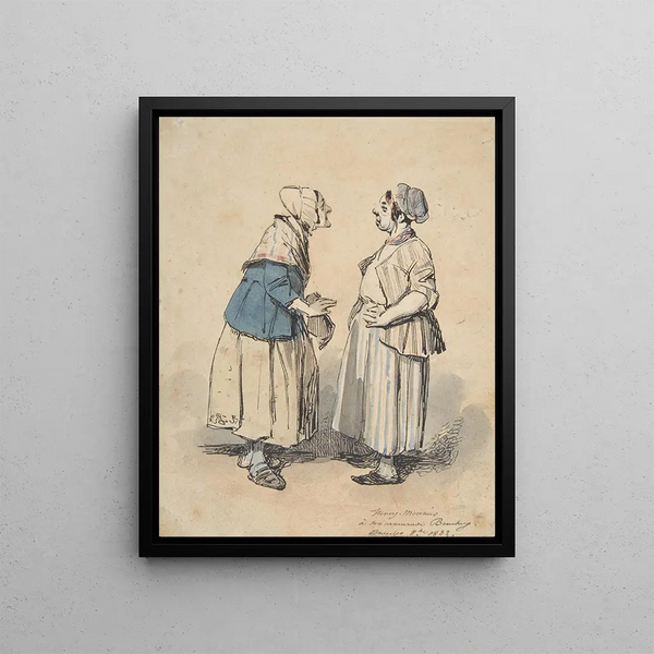 Henry Bonaventure Monnier - The Two Gossips Les Deux Commres.webp