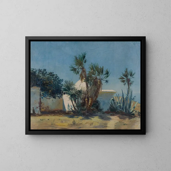 L'Oasis - Henry Brokman — ingelijst kunstwerk aan de muur