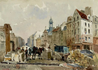Henry Eugne Nocq - Dmolition de la rue des Billettes le 19 avril 1888.webp