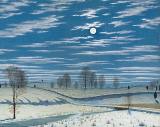 Henry Farrer - Winter Scene in Moonlight.webp