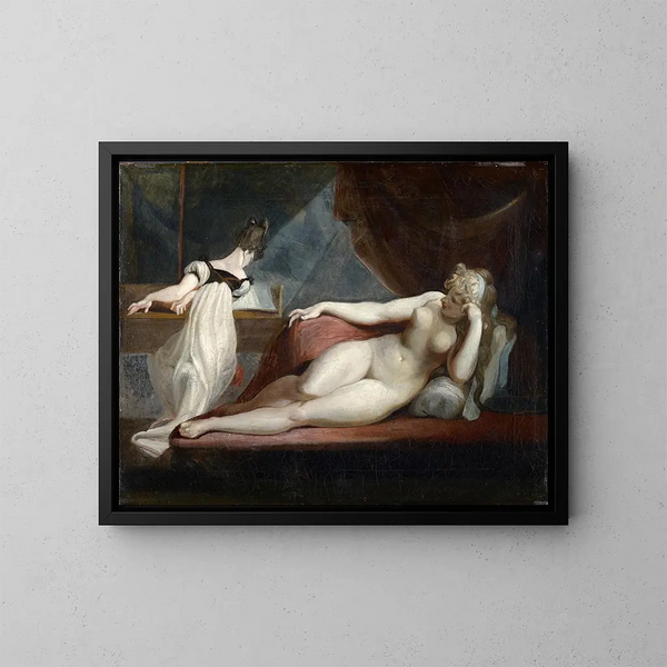 Natuurlijke houding en vrouw aan piano - Henry Fuseli — ingelijst kunstwerk aan de muur