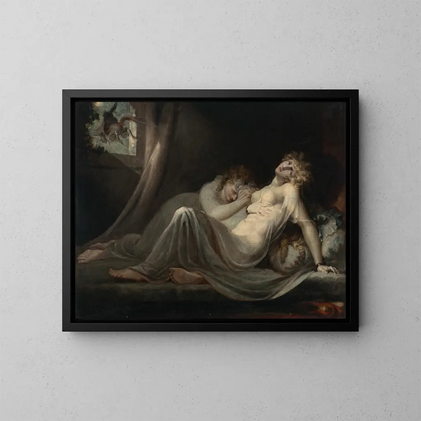 L'incube verlaat twee jonge vrouwen - Henry Fuseli — ingelijst kunstwerk aan de muur
