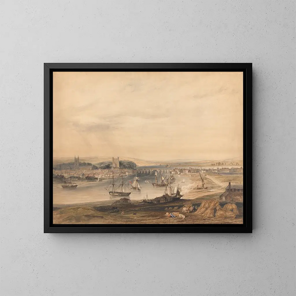 Vue de Rochester, la ville et le port - Henry Gastineau — ingelijst kunstwerk aan de muur