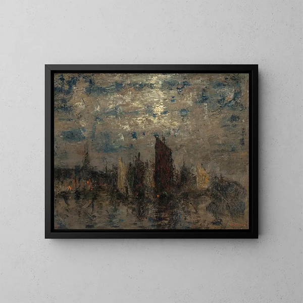 Nachtelijk Uur - Henry Golden Dearth — ingelijst kunstwerk aan de muur