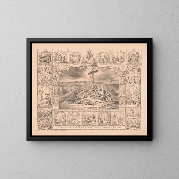 Het leven van de zalige Maagd Maria, moeder van God - Henry Jerome Schile — ingelijst kunstwerk aan de muur