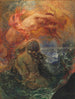 Het vuur en de zee - Henry John Stock — weergave van het kunstwerk