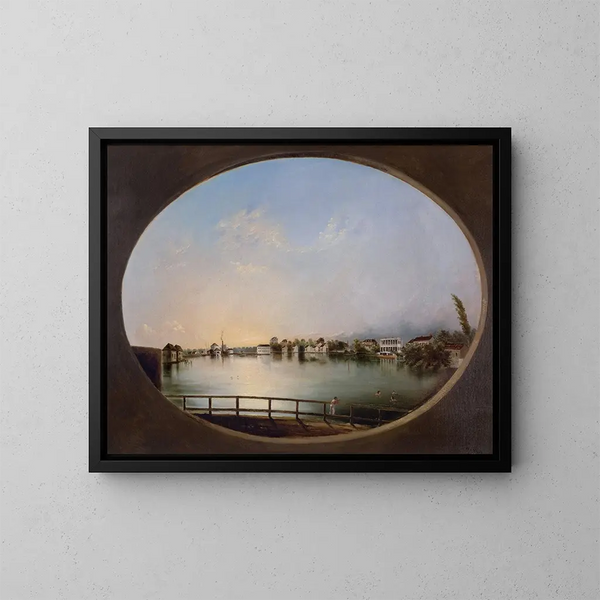 Vue van Charleston, uitzicht vanaf het oosten - Henry Joseph Jackson — ingelijst kunstwerk aan de muur