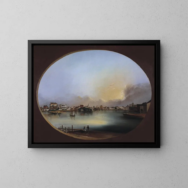 Uitzicht op Charleston vanaf het westen - Henry Joseph Jackson — ingelijst kunstwerk aan de muur