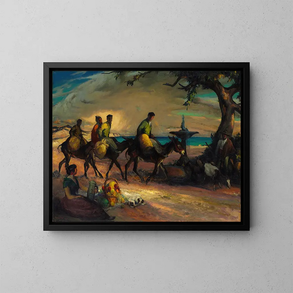De weg naar de zee - Henry Keller — ingelijst kunstwerk aan de muur