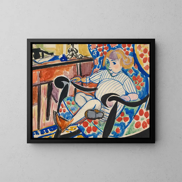 Gouache - Henry Lyman Saen — ingelijst kunstwerk aan de muur