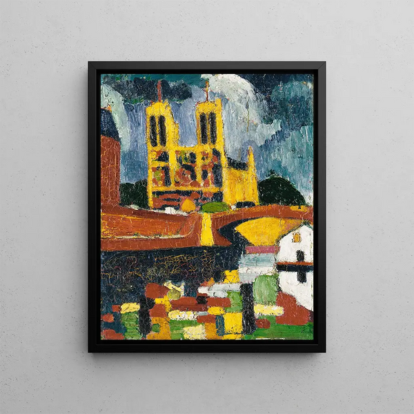 Notre Dame - Henry Lyman Saen — ingelijst kunstwerk aan de muur