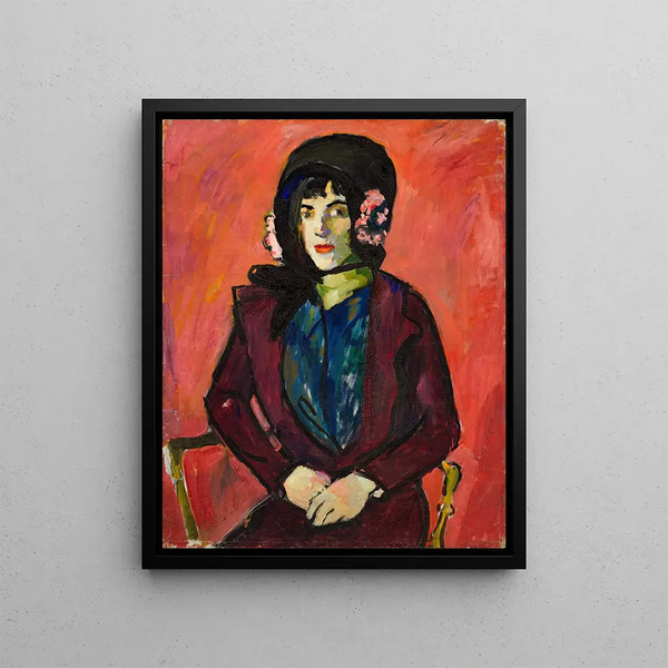 Portret van een meisje - Henry Lyman Saen — ingelijst kunstwerk aan de muur