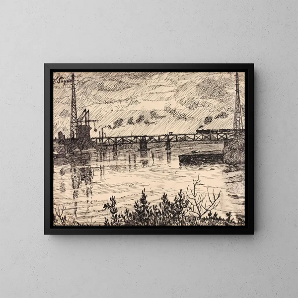 Schuylkill n° 3 - Henry Lyman Saen — ingelijst kunstwerk aan de muur