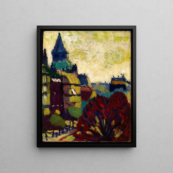 St Germain des Prés - Henry Lyman Saen — ingelijst kunstwerk aan de muur