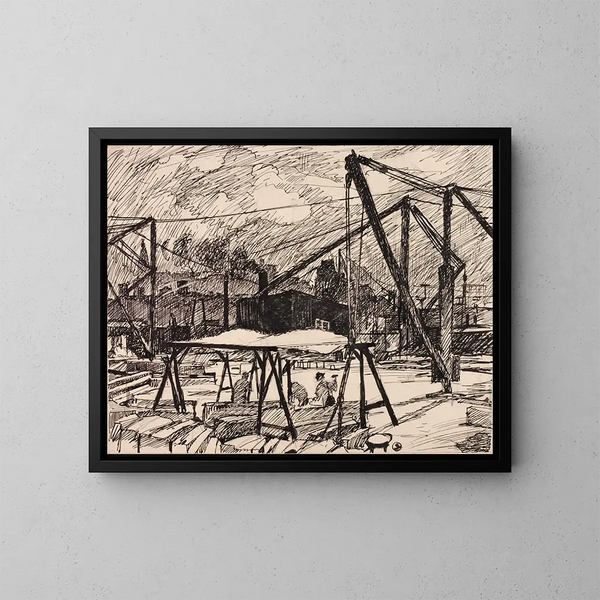 Zonder titel IV - Henry Lyman Saen — ingelijst kunstwerk aan de muur