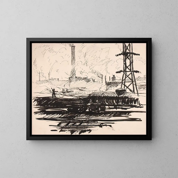 Zonder titel VIII - Henry Lyman Saen — ingelijst kunstwerk aan de muur