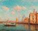Venetië, uitzicht op San Giorgio Maggiore - Henry Malfroy — weergave van het kunstwerk