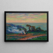 Het verbranden van zeewier aan de kust - Henry Moret — ingelijst kunstwerk aan de muur