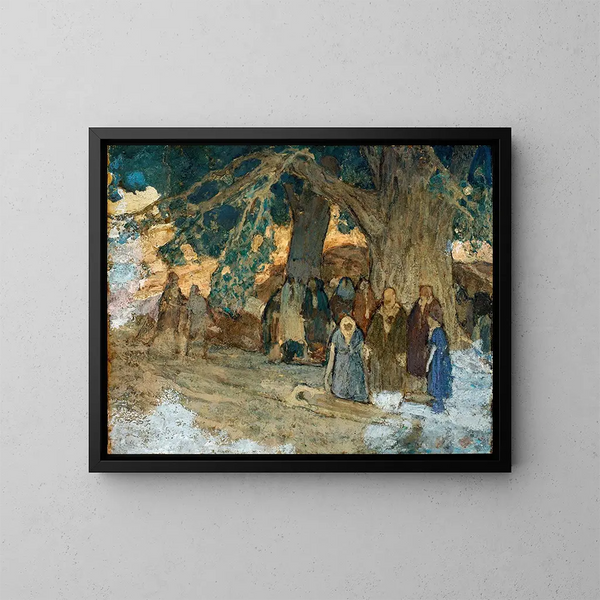 Hij heeft de zieken genezen - Henry Ossawa Tanner — ingelijst kunstwerk aan de muur