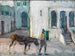 Straatscène in Tanger, man die een kalf rijdt - Henry Ossawa Tanner — weergave van het kunstwerk