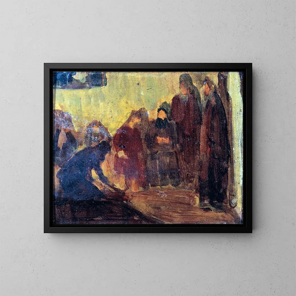 Studie van Christus die de voeten wast van de discipelen - Henry Ossawa Tanner — ingelijst kunstwerk aan de muur