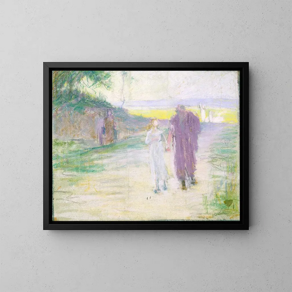 Studie voor de vlucht in Egypte - Henry Ossawa Tanner — ingelijst kunstwerk aan de muur