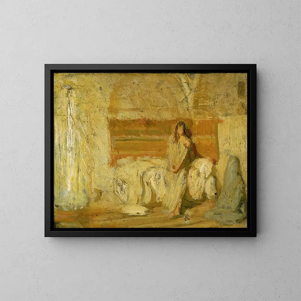 Studie voor de Annunciatie - Henry Ossawa Tanner — ingelijst kunstwerk aan de muur