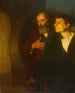 De twee discipelen bij het graf - Henry Ossawa Tanner — weergave van het kunstwerk