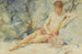 Boy against a rock - Henry Scott Tuke — artwork view
