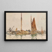 Bateaux de pêche de Lowestoft amarrés à Falmouth - Henry Scott Tuke — framed artwork on a wall