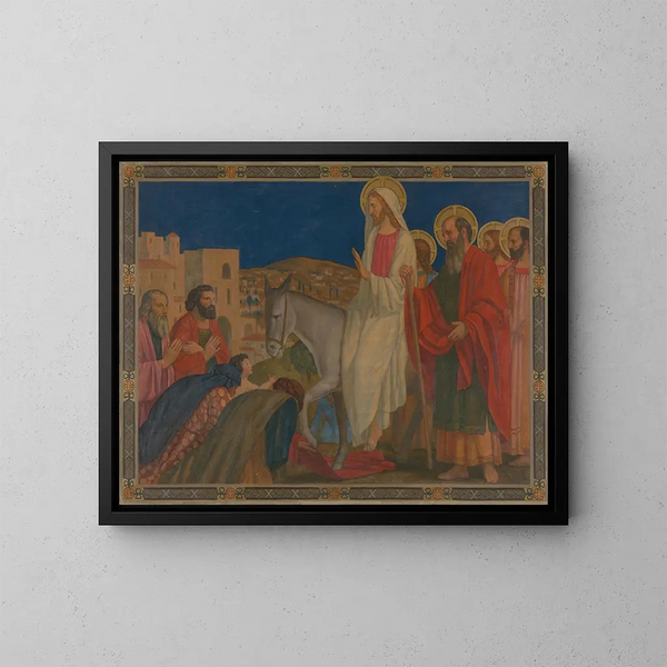 Ingang naar Jeruzalem - Henry Siddons Mowbray — ingelijst kunstwerk aan de muur