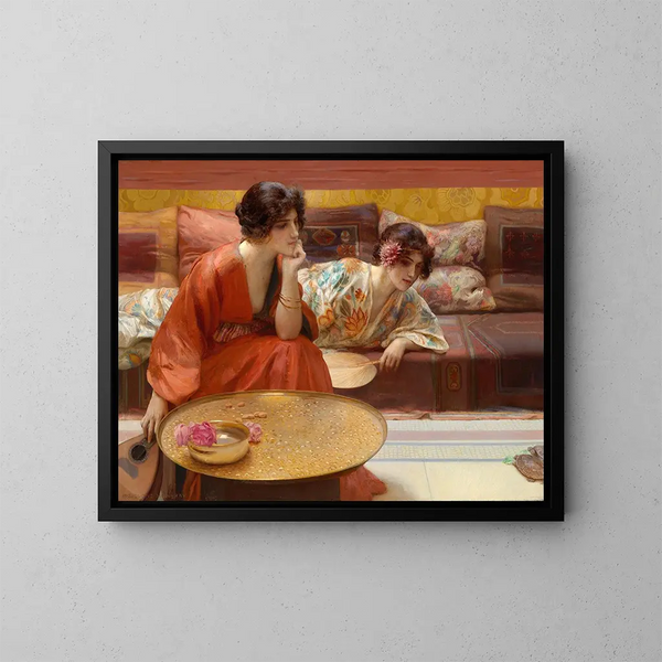 Heures oisives - Henry Siddons Mowbray — ingelijst kunstwerk aan de muur