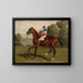 Eurus met jockey in zadel - Henry Stull — ingelijst kunstwerk aan de muur