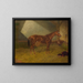 Een racepaard in een stal - Henry Stull — ingelijst kunstwerk aan de muur
