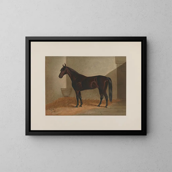 Kerstman Schilderij - Henry Stull — ingelijst kunstwerk aan de muur
