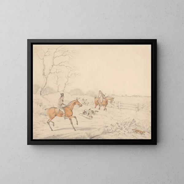 Tekening geheim - Henry Thomas Alken — ingelijst kunstwerk aan de muur