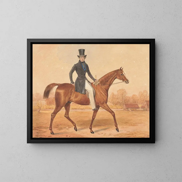 H. Grant te paard - Henry Thomas Alken — ingelijst kunstwerk aan de muur