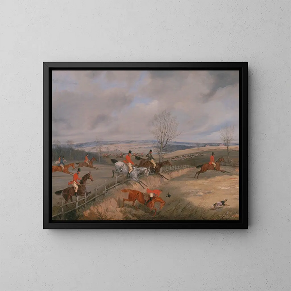 Jachtscène getekend op de omslag - Henry Thomas Alken — ingelijst kunstwerk aan de muur
