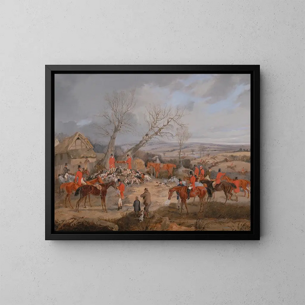 Jachtscène: de jachtpartij - Henry Thomas Alken — ingelijst kunstwerk aan de muur
