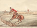 van gekwalificeerde paarden en niet-gekwalificeerde ruiters die tegenover een beek staan, volgens het oude gezegde "Kijk voordat je springt" - Henry Thomas Alken — weergave van het kunstwerk