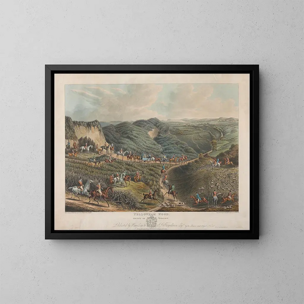 Hout van Yellowham - Henry Thomas Alken — ingelijst kunstwerk aan de muur