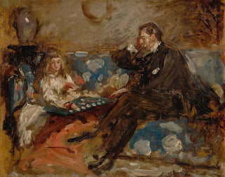 Henry Tonks - Hugh Hammersley and his daughter Eve.webp