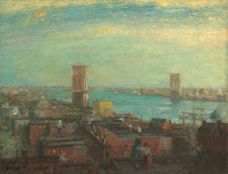 Brooklyn Bridge - Henry Ward Ranger — weergave van het kunstwerk