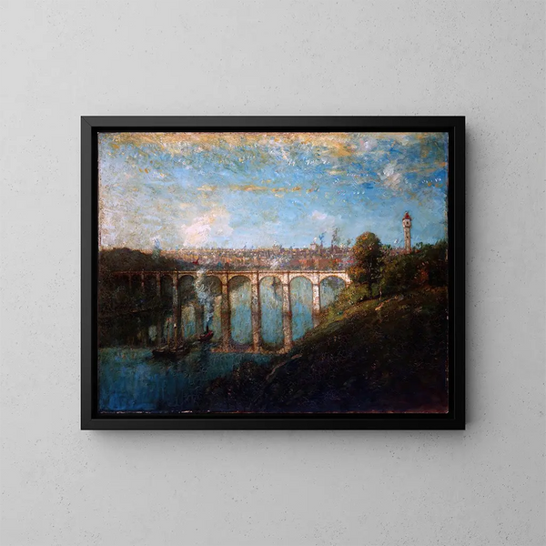Pont verhoogd, New York - Henry Ward Ranger — ingelijst kunstwerk aan de muur